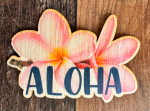 *NEU* Bambus Sticker " Aloha Plumeria "